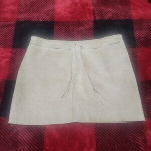 Charlotte Russe Leather Skirt Tan Size Medium Y2K